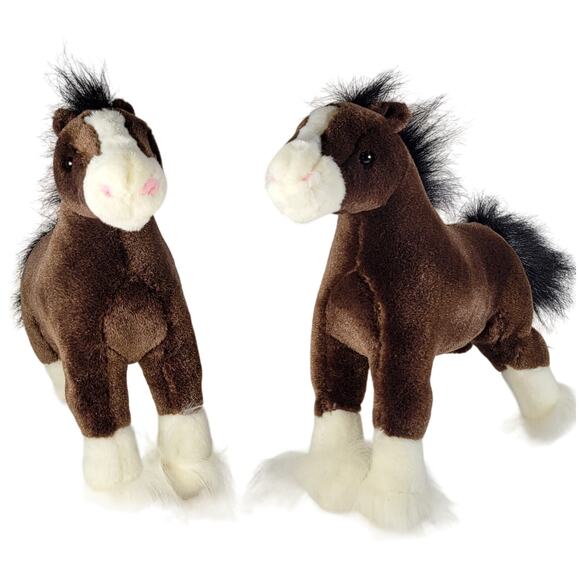 Pair of Gund Plush Horses, Brown and White, Soft Toys Stuffed Animals Dale - Picture 3 of 16
